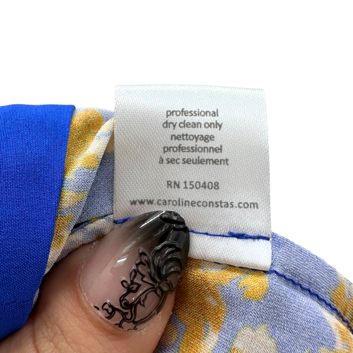 Caroline Constas Size M Blue/Gold Dress