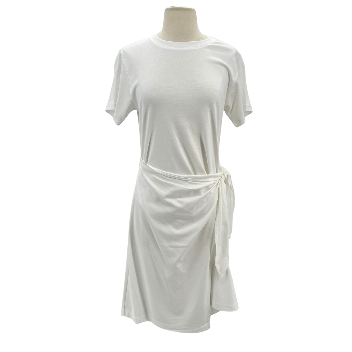 Vince Tie-Waist T-Shirt Dress - White