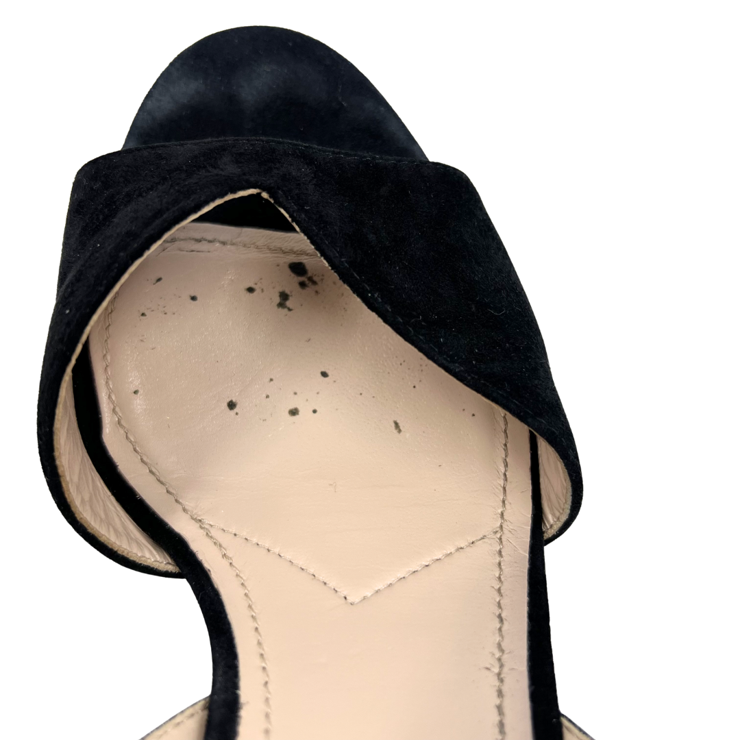 Miu Miu 9 40 Black Suede Heels