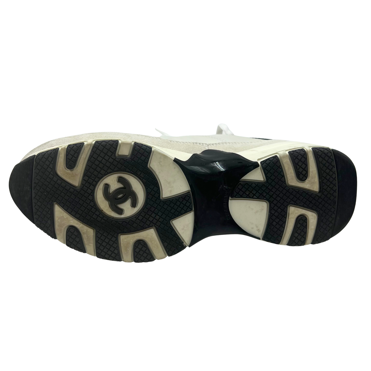 Chanel 8 38 Cream Leather Sneakers