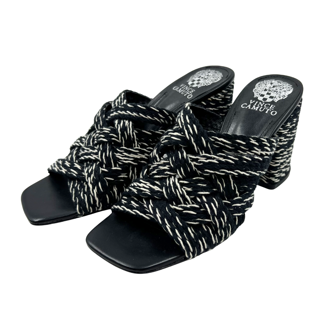 Vince Camuto 7 Black/Cream Heels