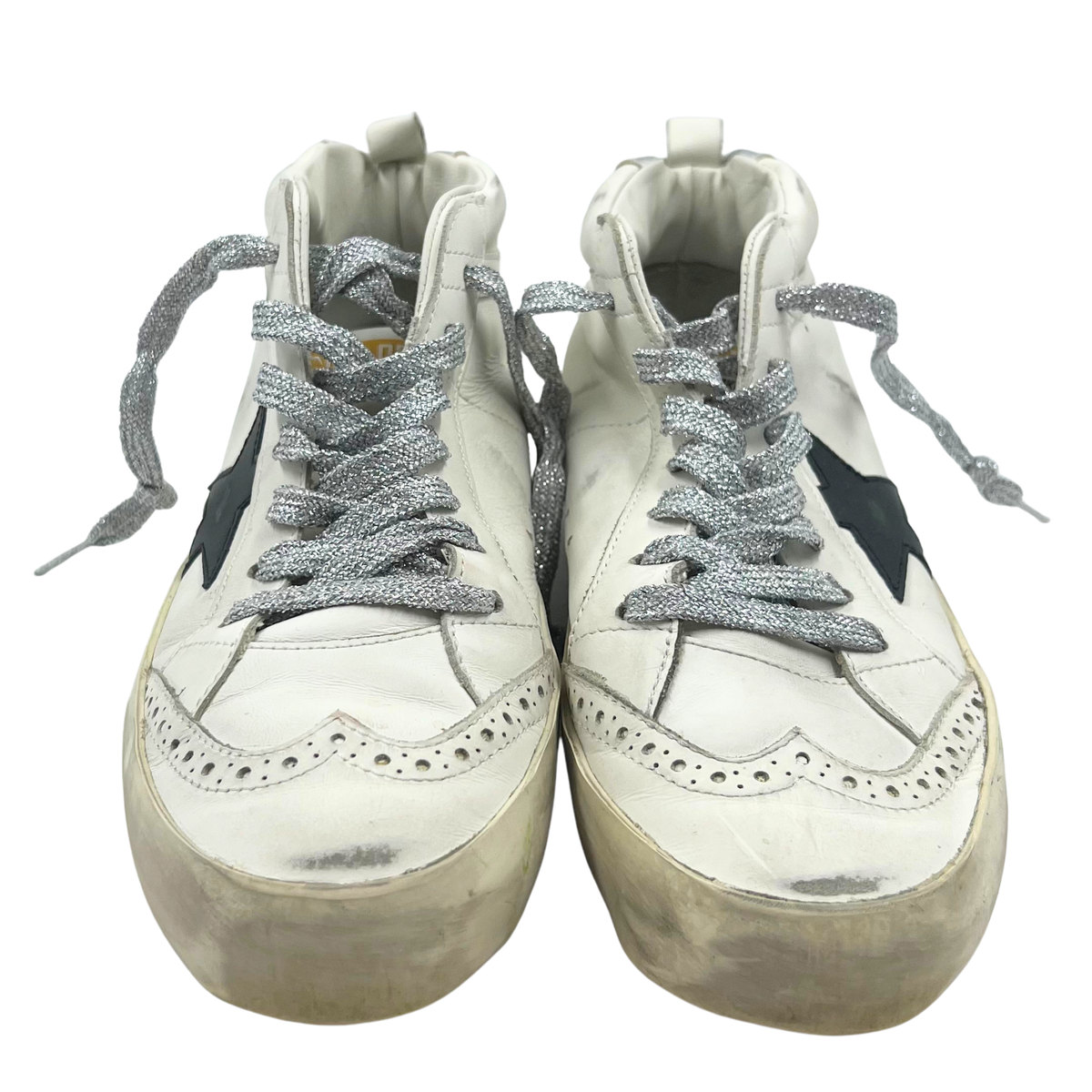 Golden Goose 8 Off White Leather Sneakers