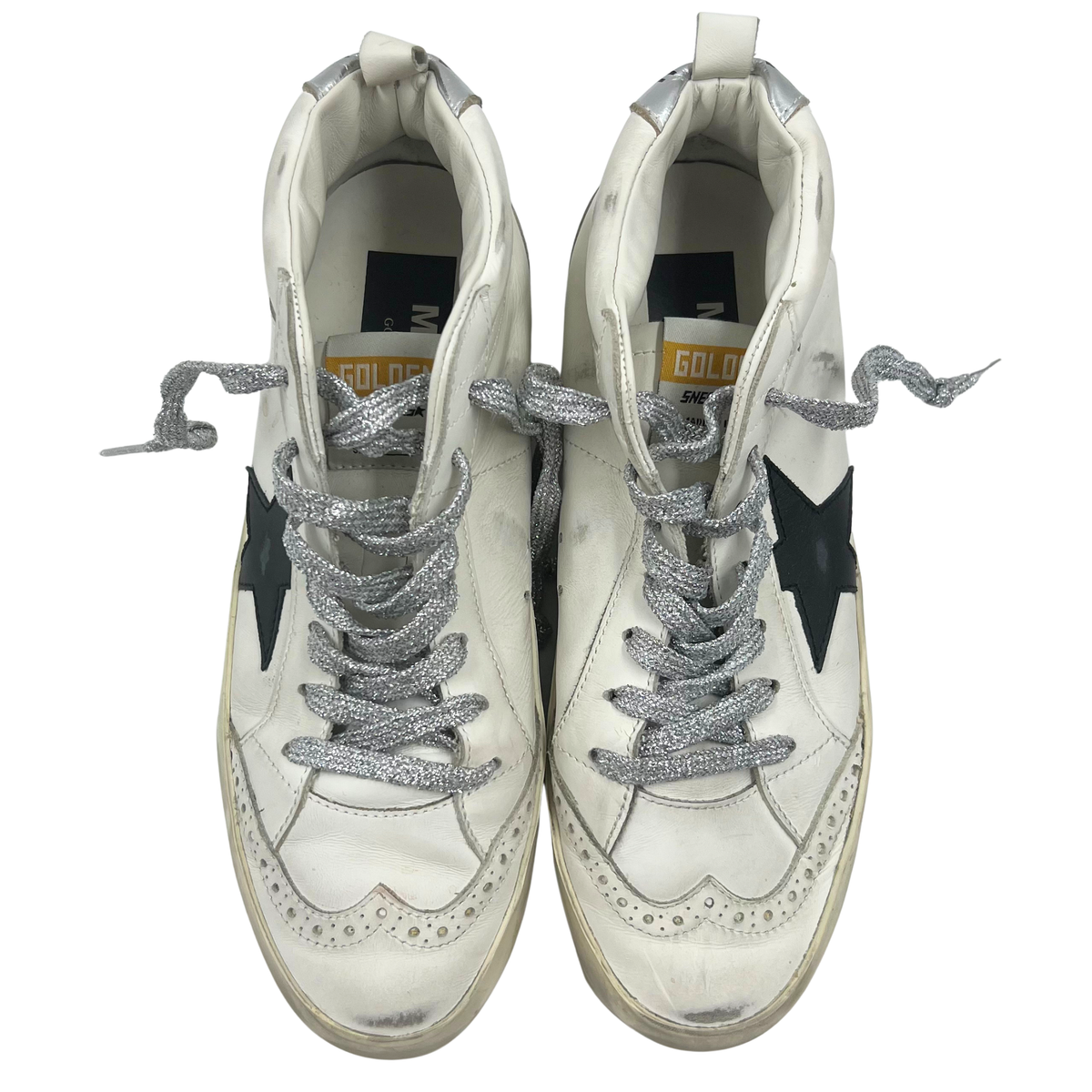 Golden Goose 8 Off White Leather Sneakers
