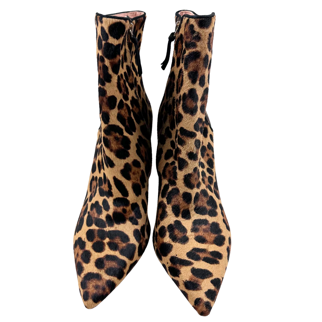 J Crew 10 Cheetah Calf Hair Booties