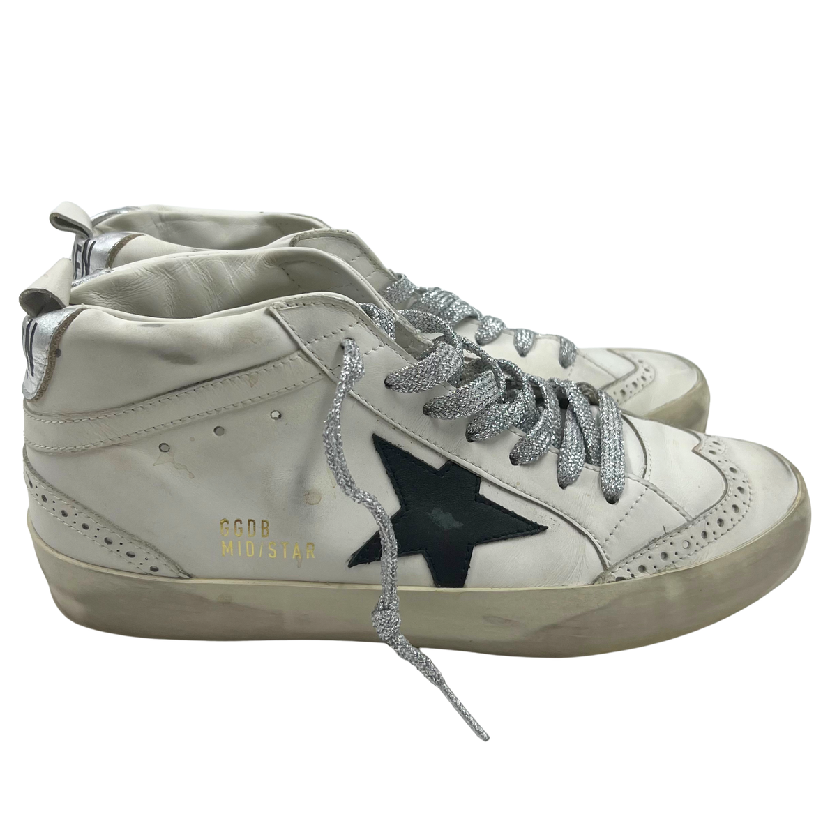 Golden Goose 8 Off White Leather Sneakers