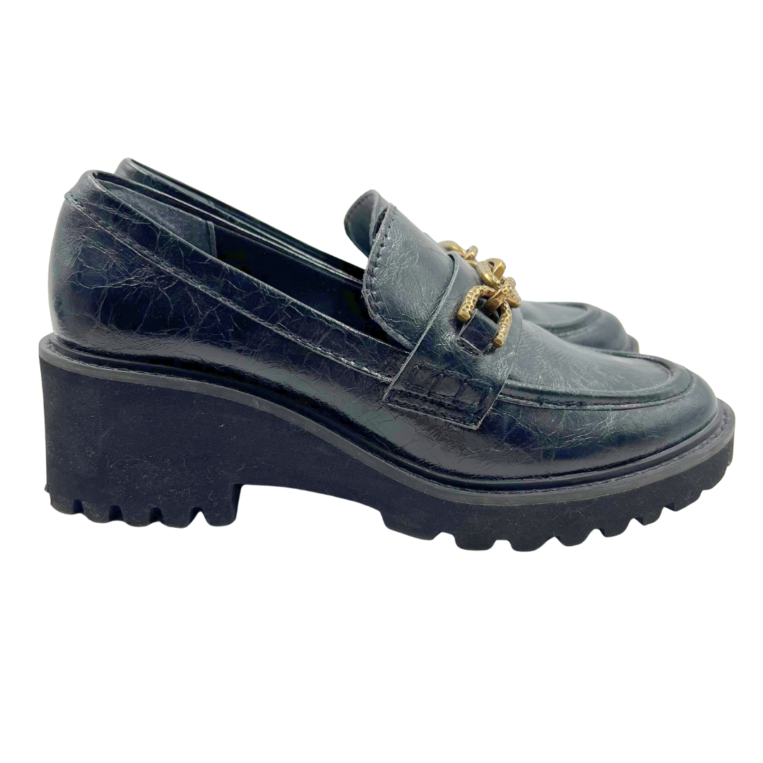 Dolce Vita 6 Black Leather Loafers