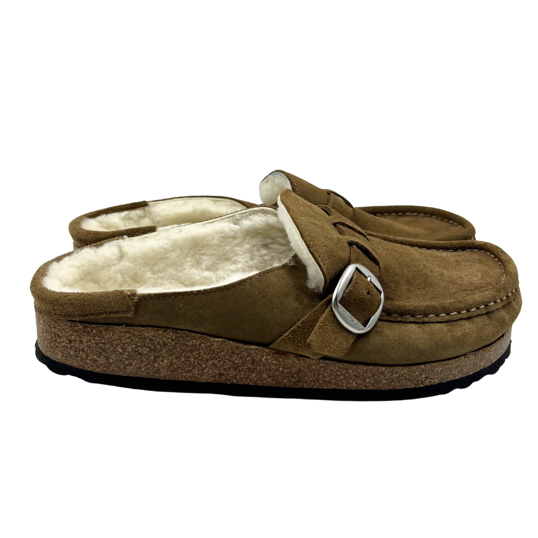 Birkenstock 9 40 Tan Suede Slides