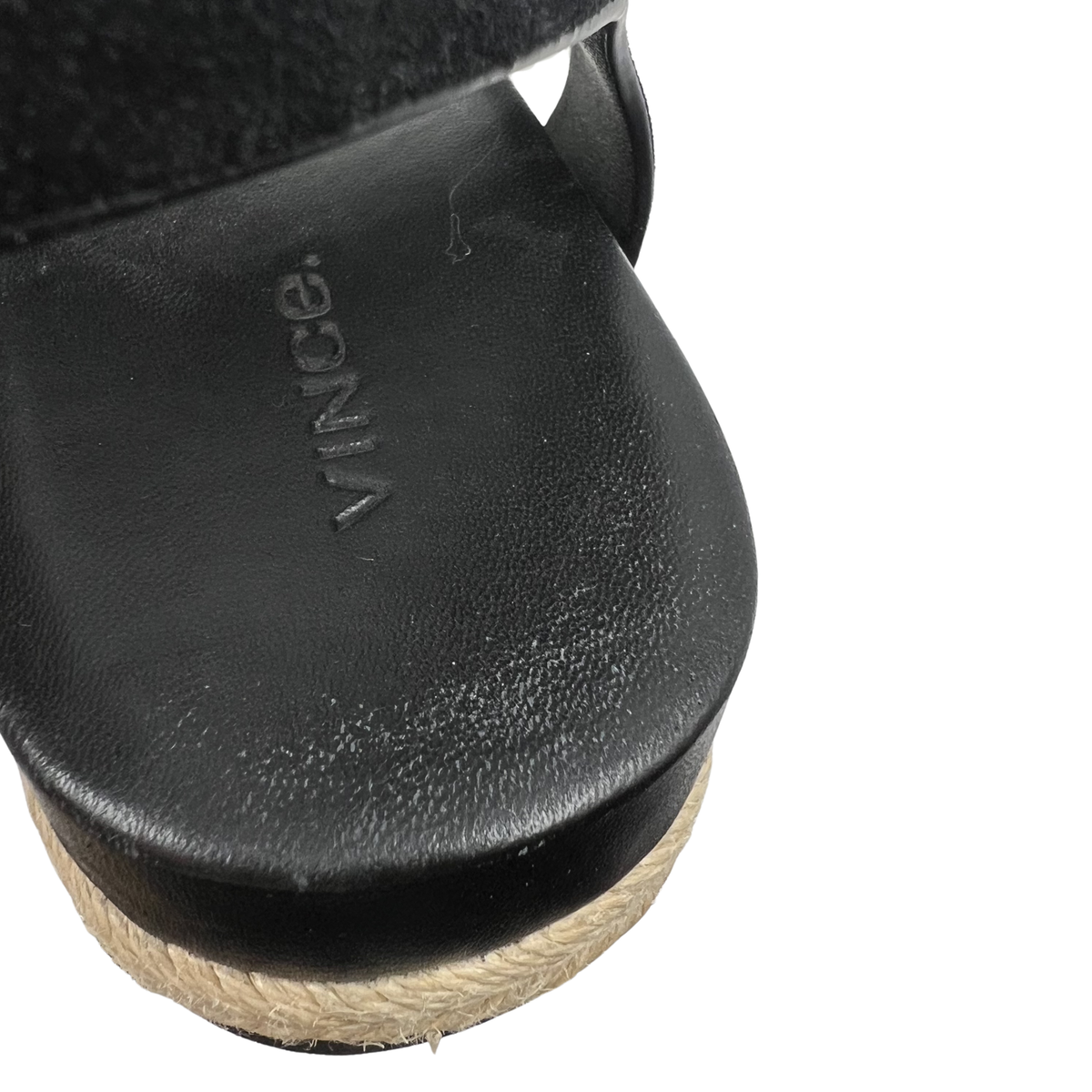 Vince 9 Black Leather Sandals