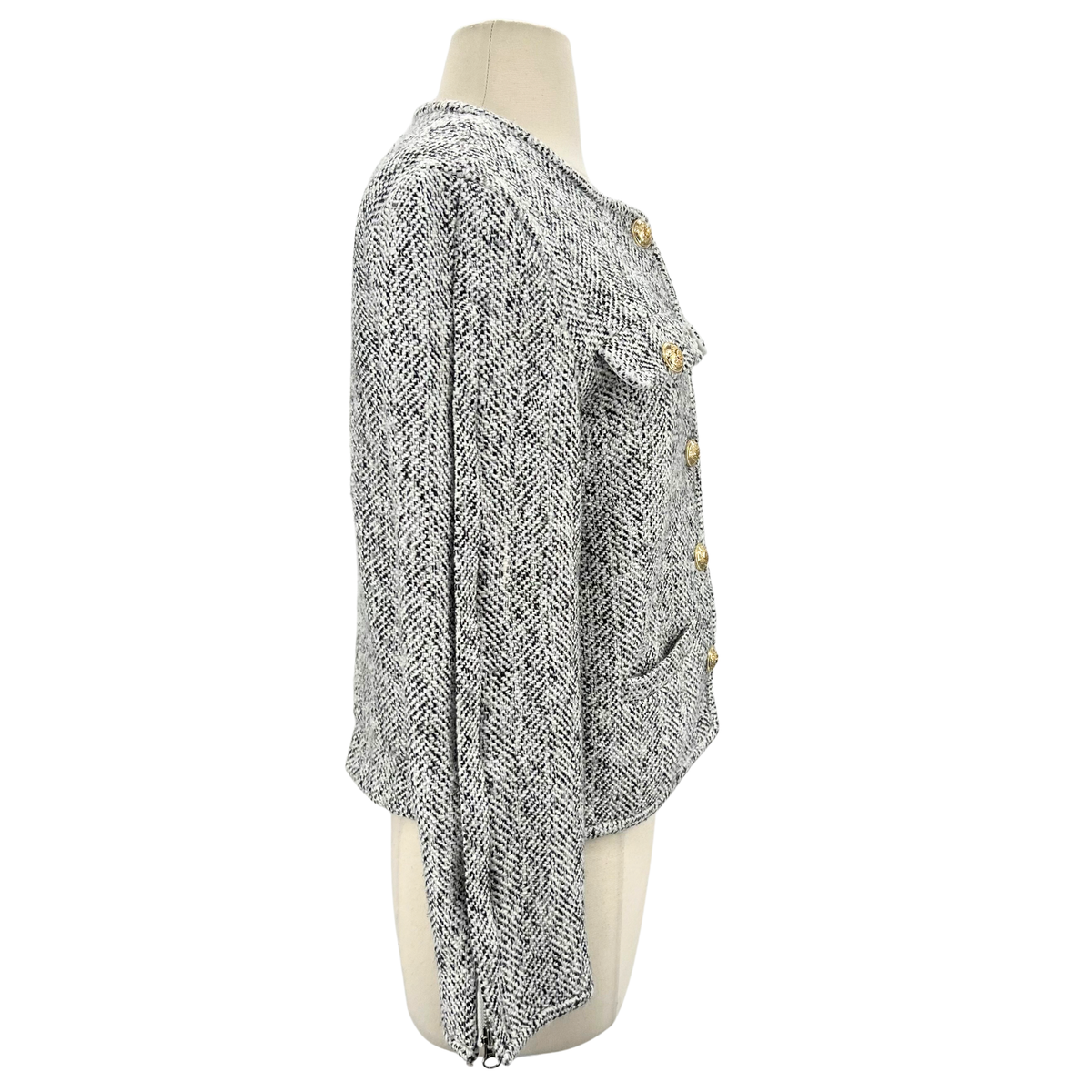 Derek Lam Black Tweed Blazer