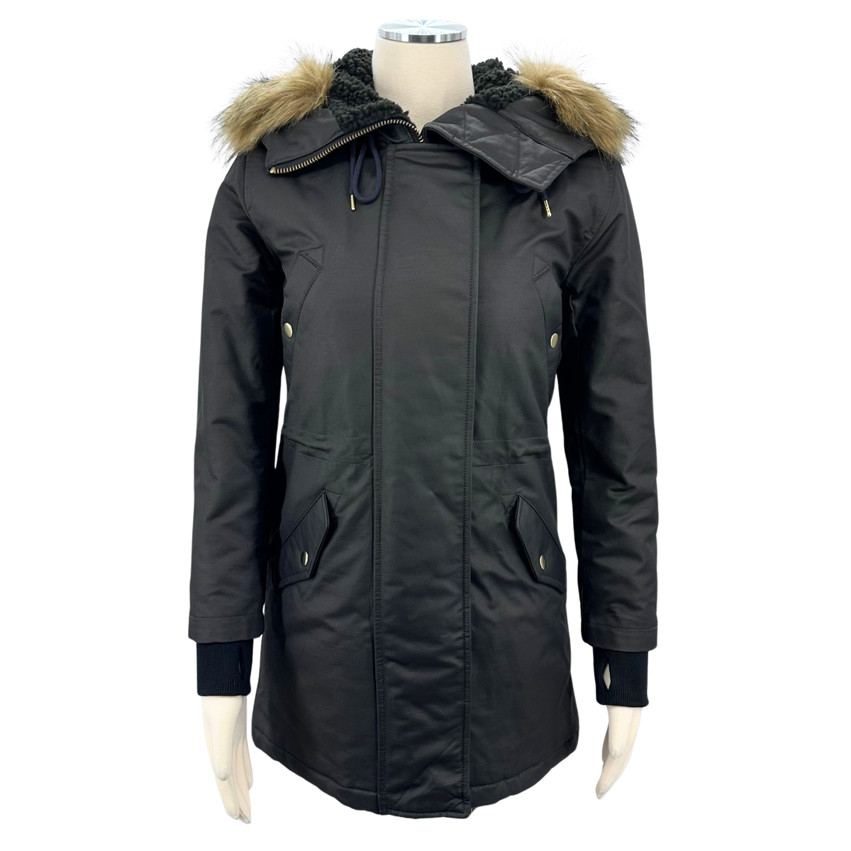 J Crew Black Parka