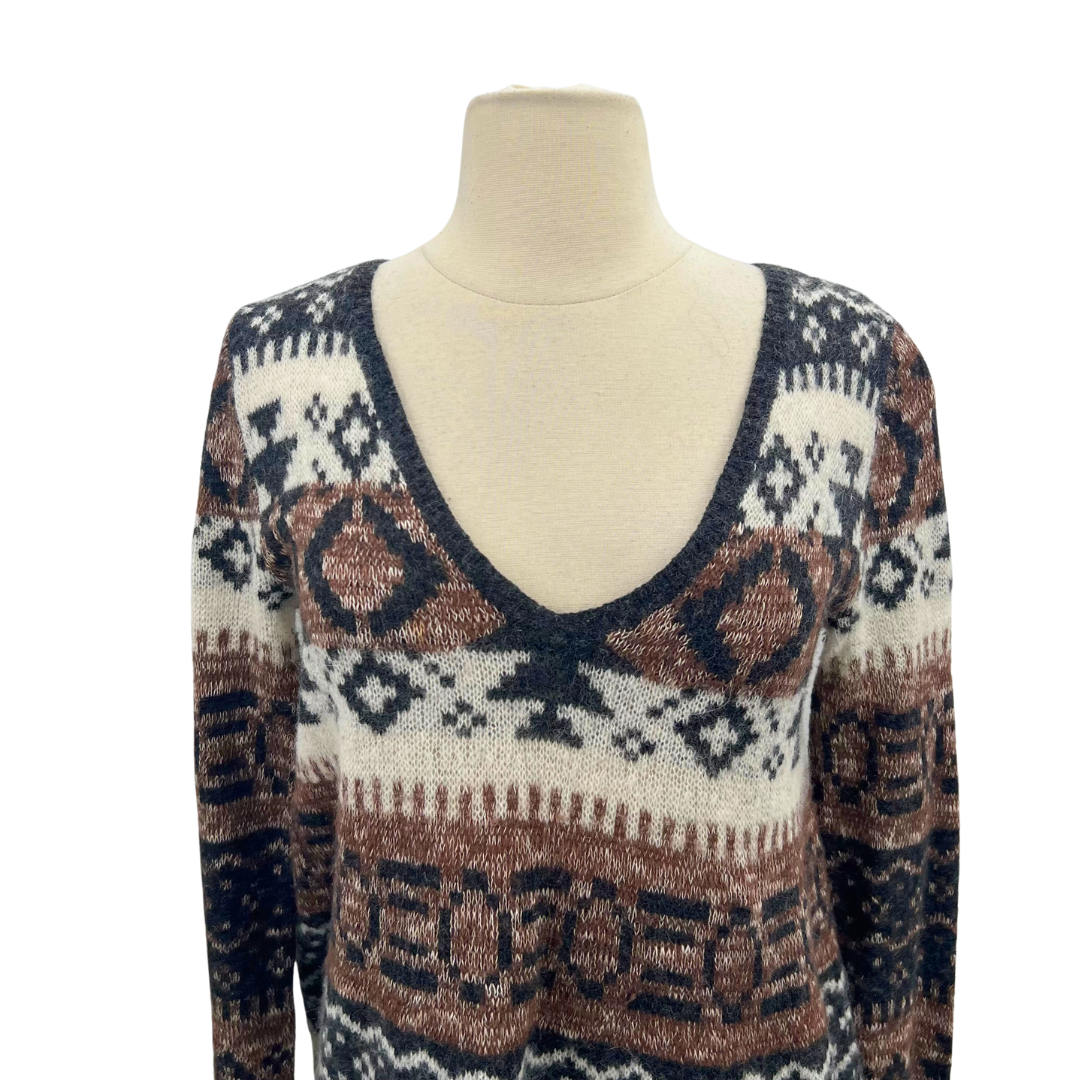 Free People Brown/White Cardigan