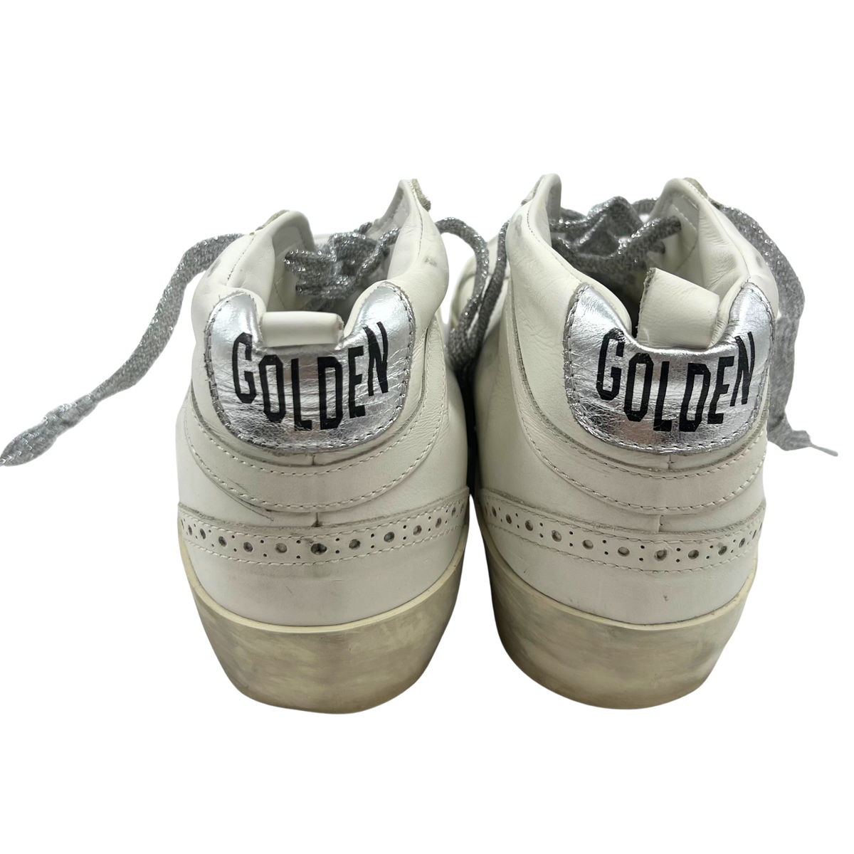Golden Goose 8 Off White Leather Sneakers