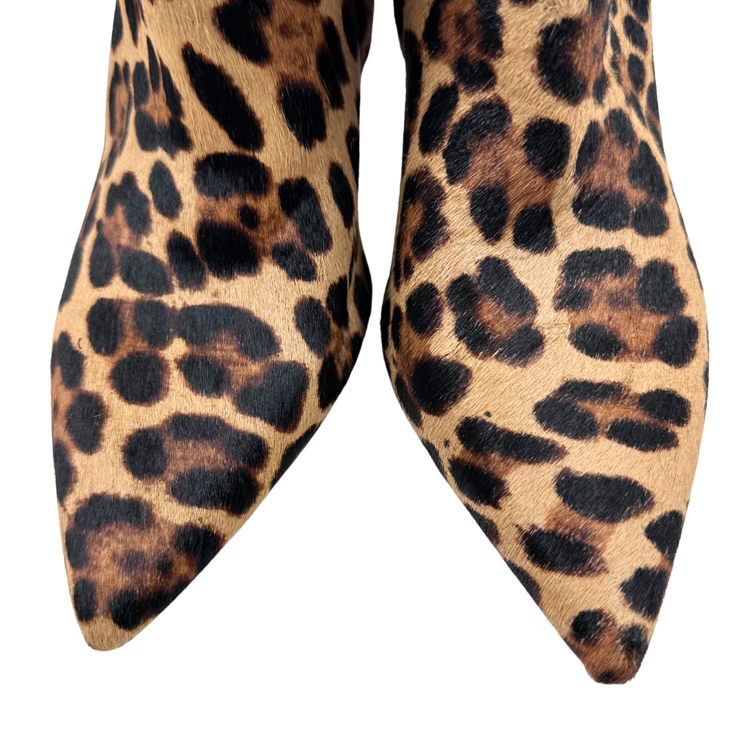 J Crew 10 Cheetah Calf Hair Booties