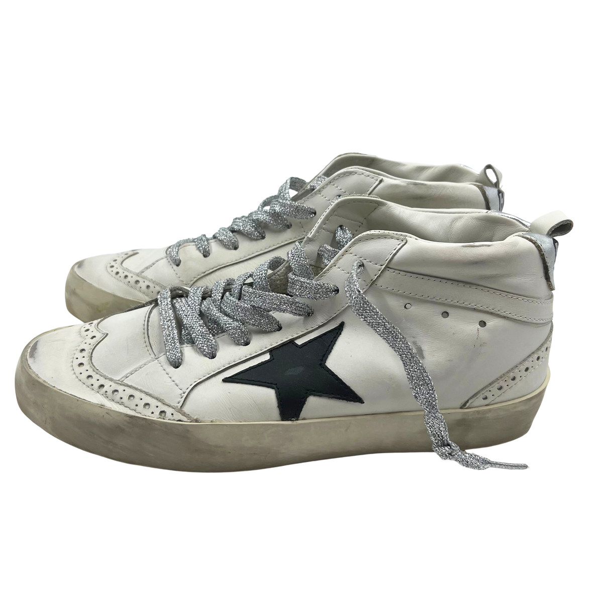 Golden Goose 8 Off White Leather Sneakers