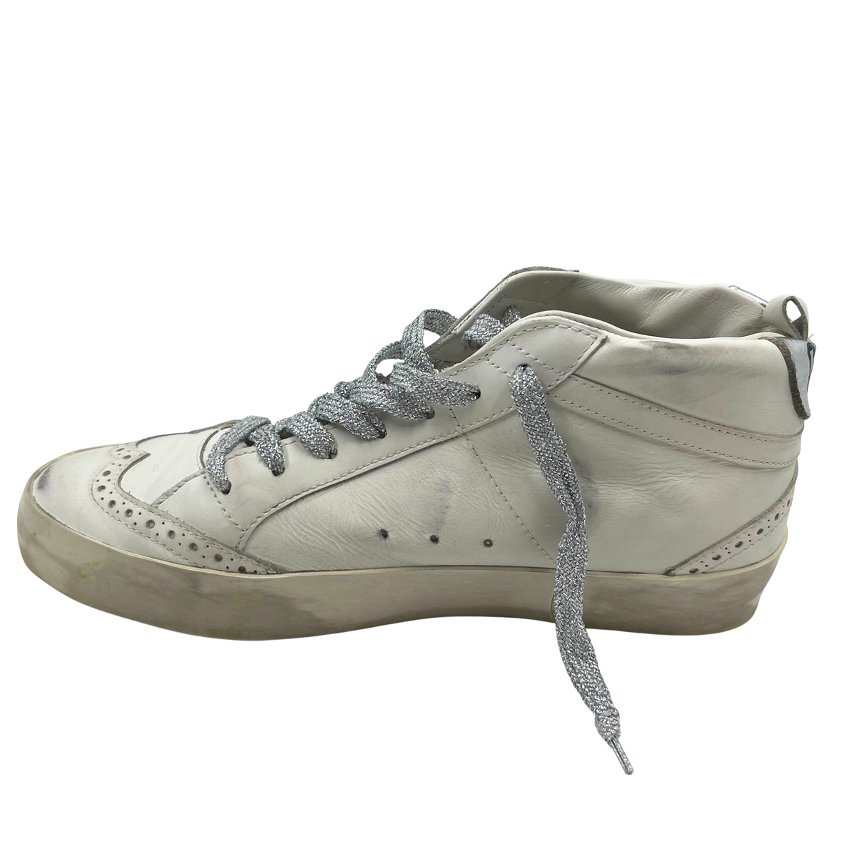 Golden Goose 8 Off White Leather Sneakers