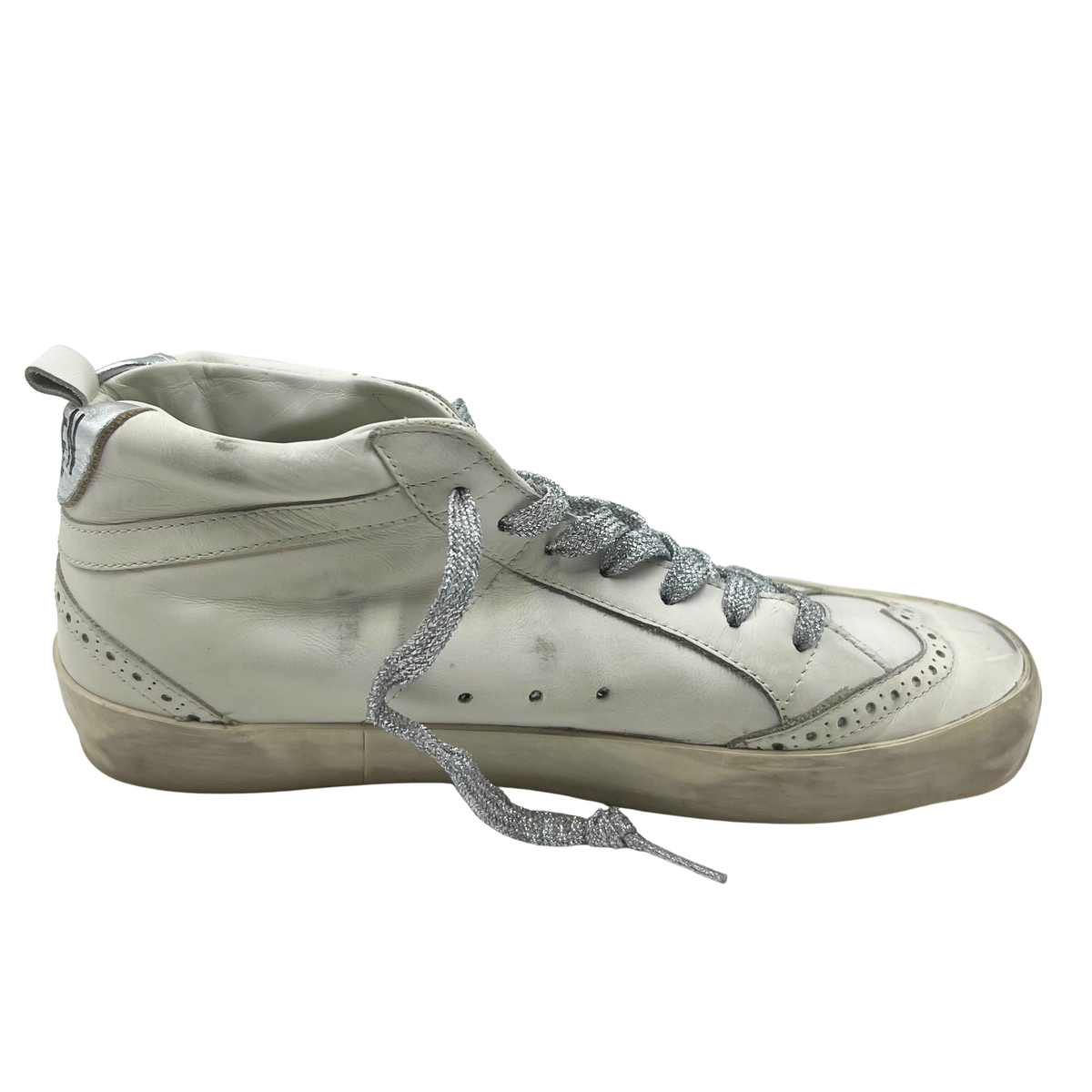 Golden Goose 8 Off White Leather Sneakers