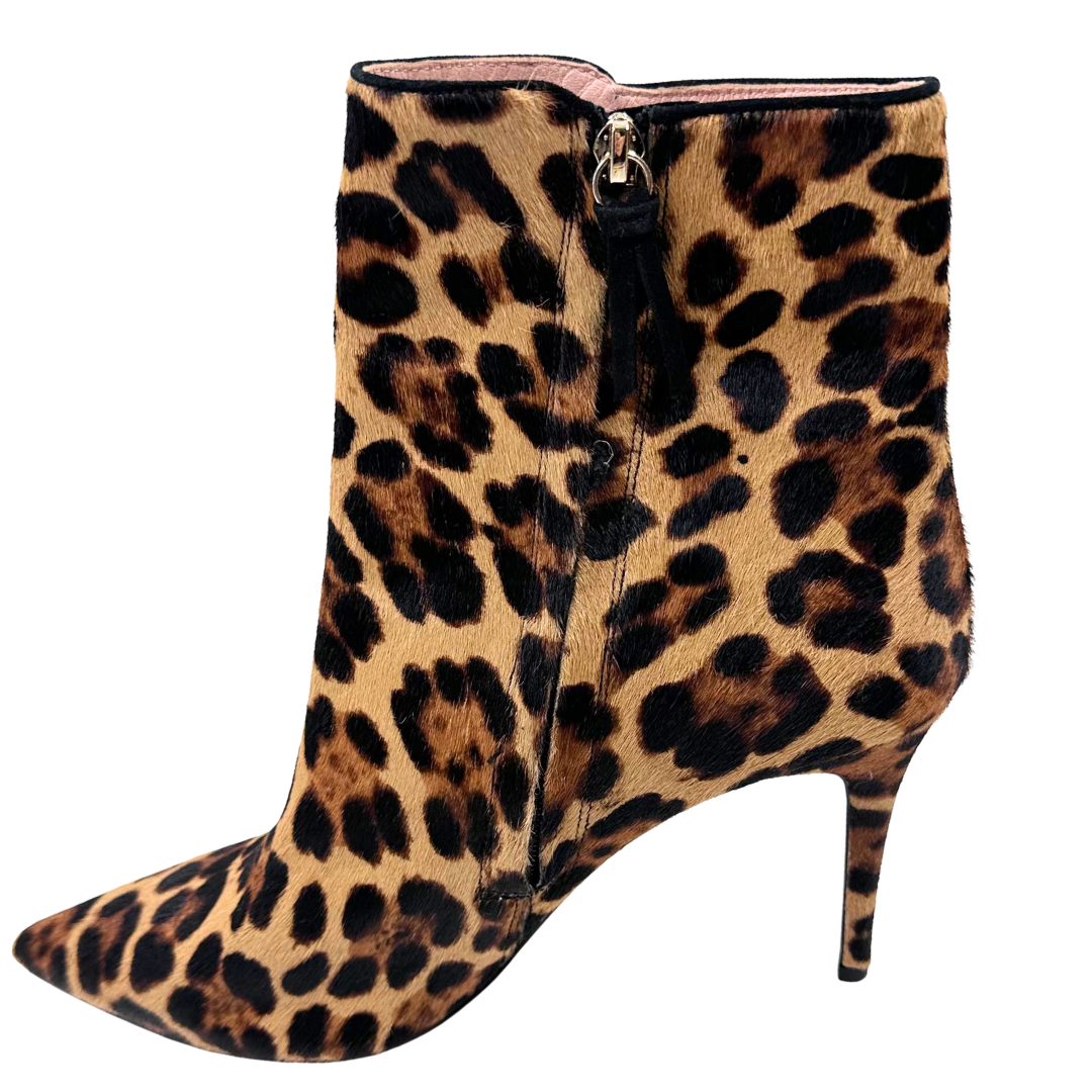 J Crew 10 Cheetah Calf Hair Booties