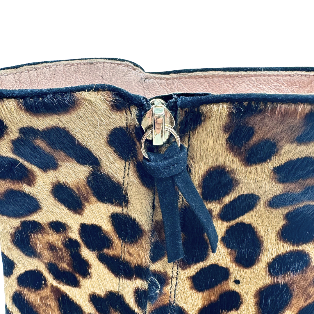 J Crew 10 Cheetah Calf Hair Booties