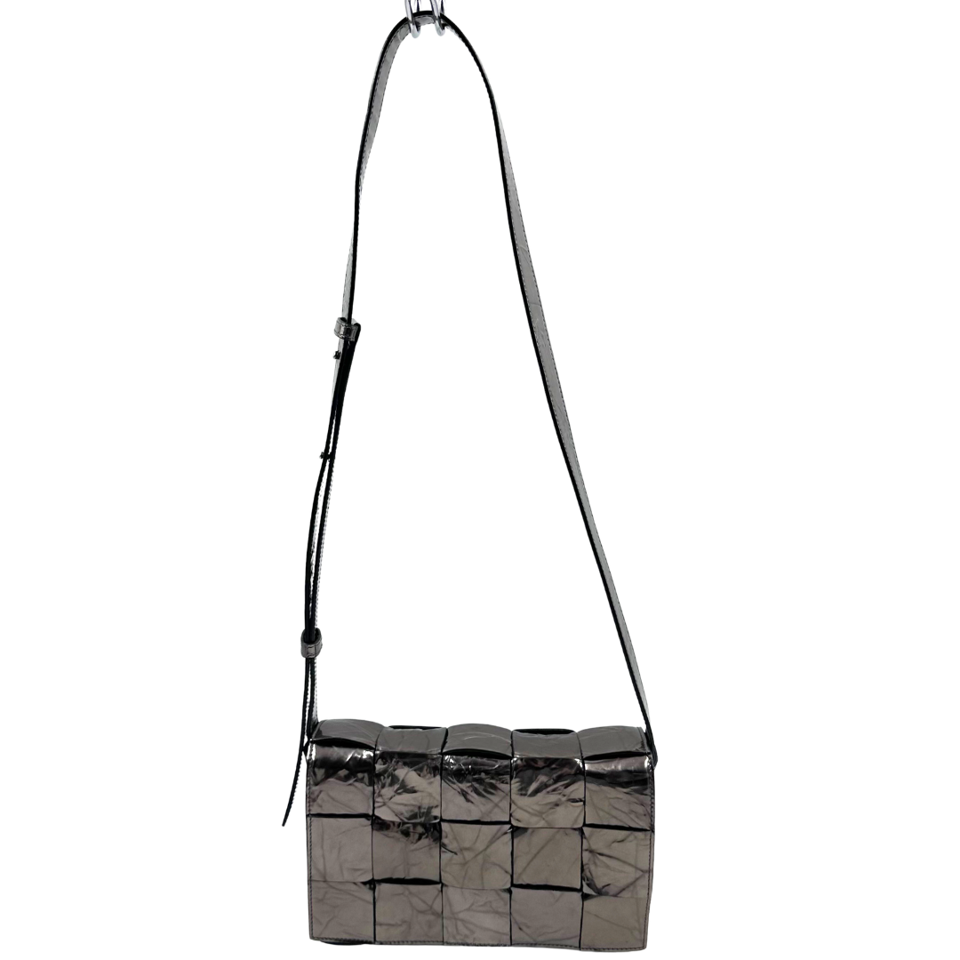 Bottega Veneta Intrecciato Patent Leather Cassette Crossbody
