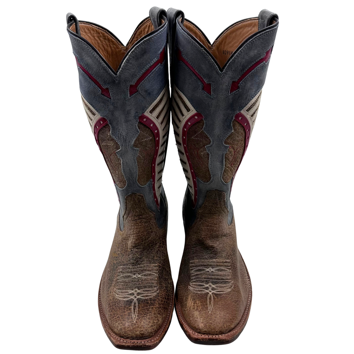 Rios of Mercedes 8 Brown/Blue Leather Boots