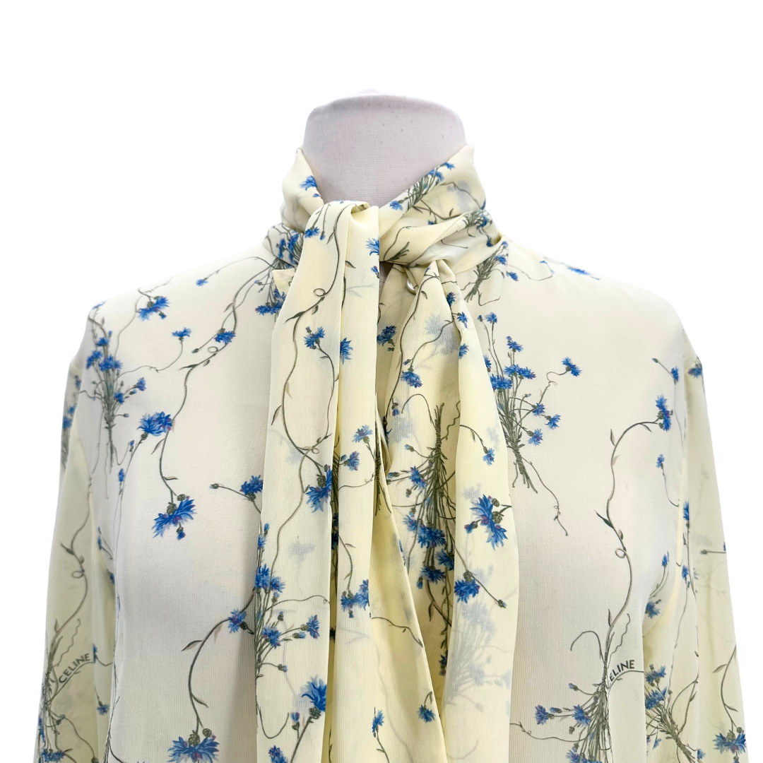 Celine Size 34 Light Yellow Blouse