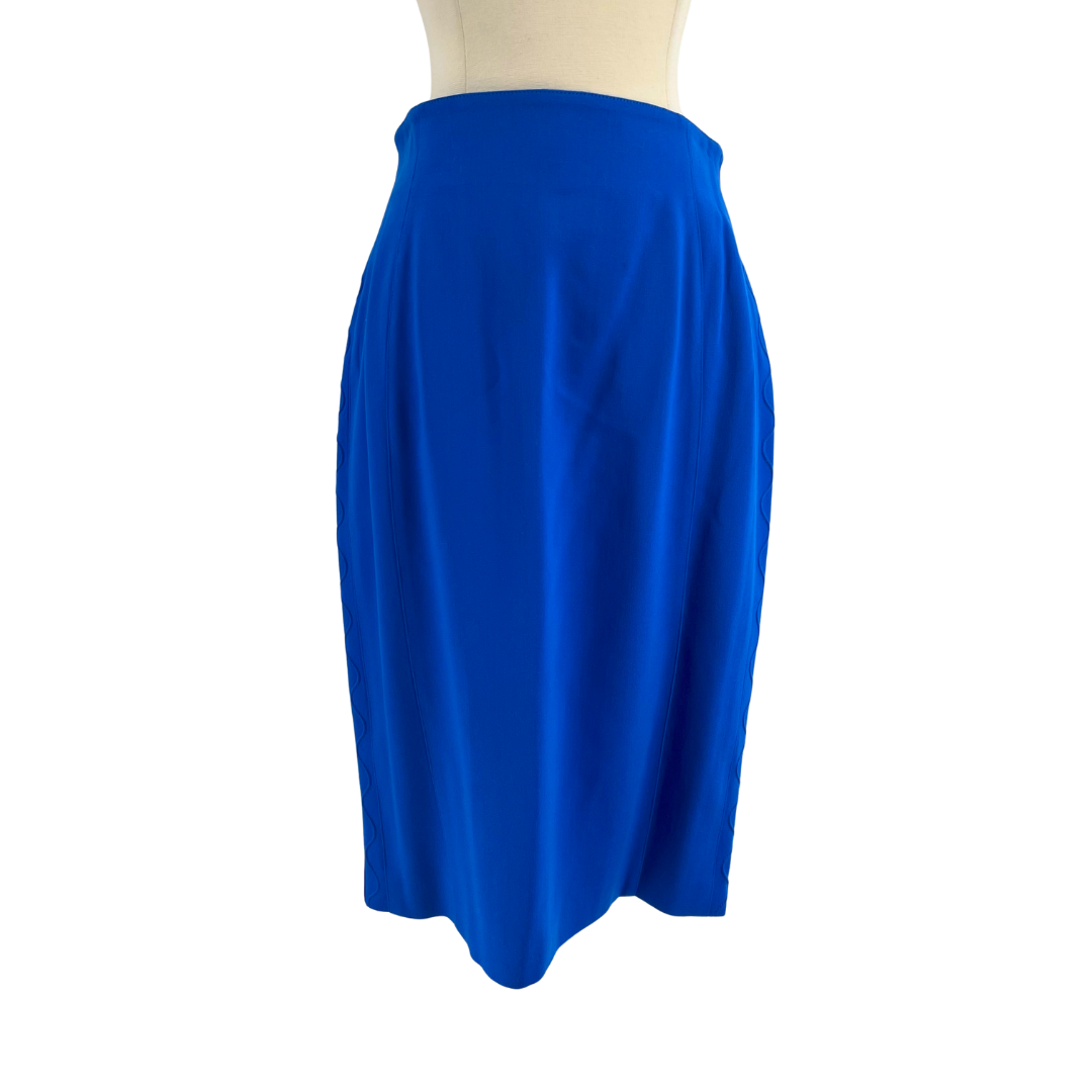 Escada Bright Blue Skirt Suit