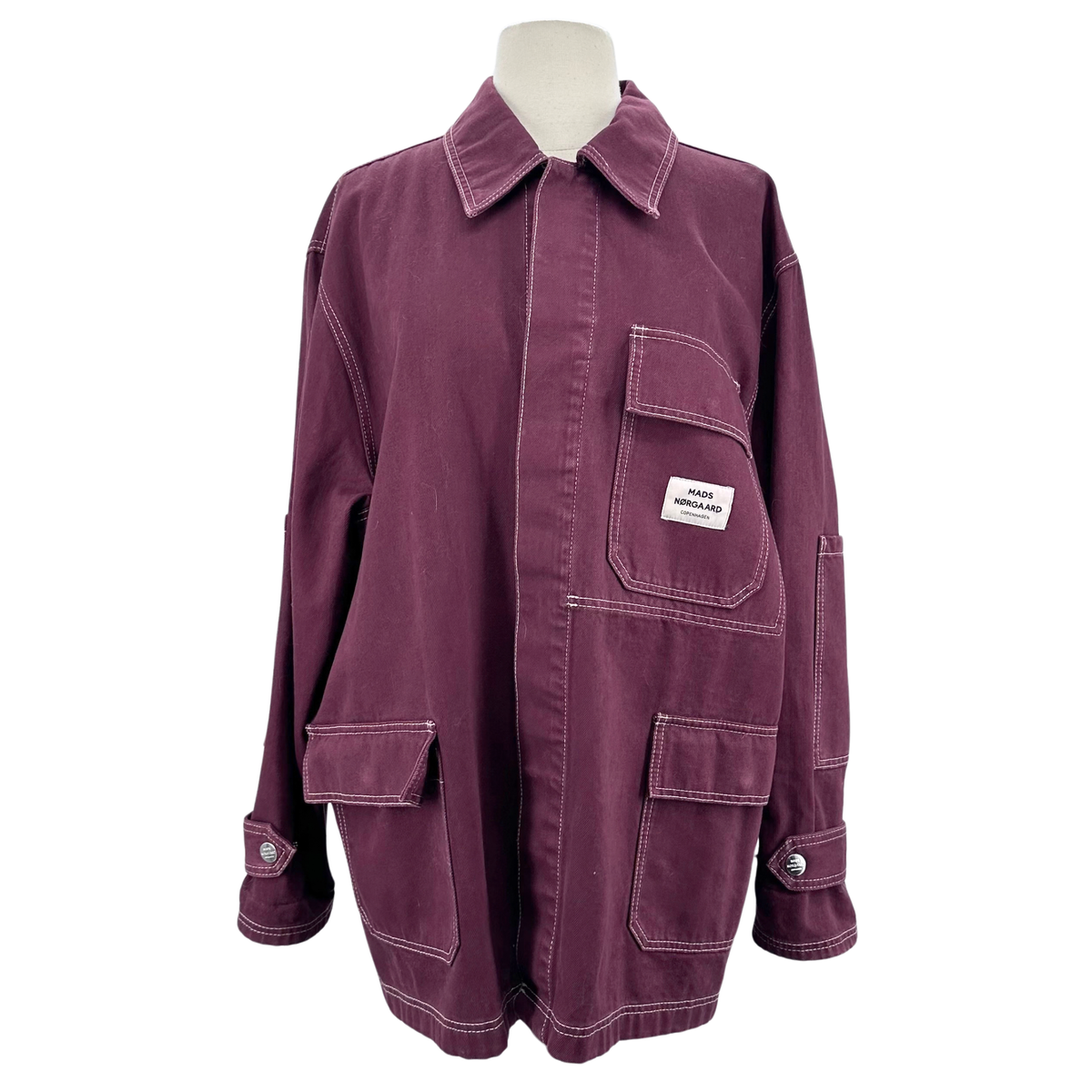 Mads Norgaard Size 36 Burgundy Coat
