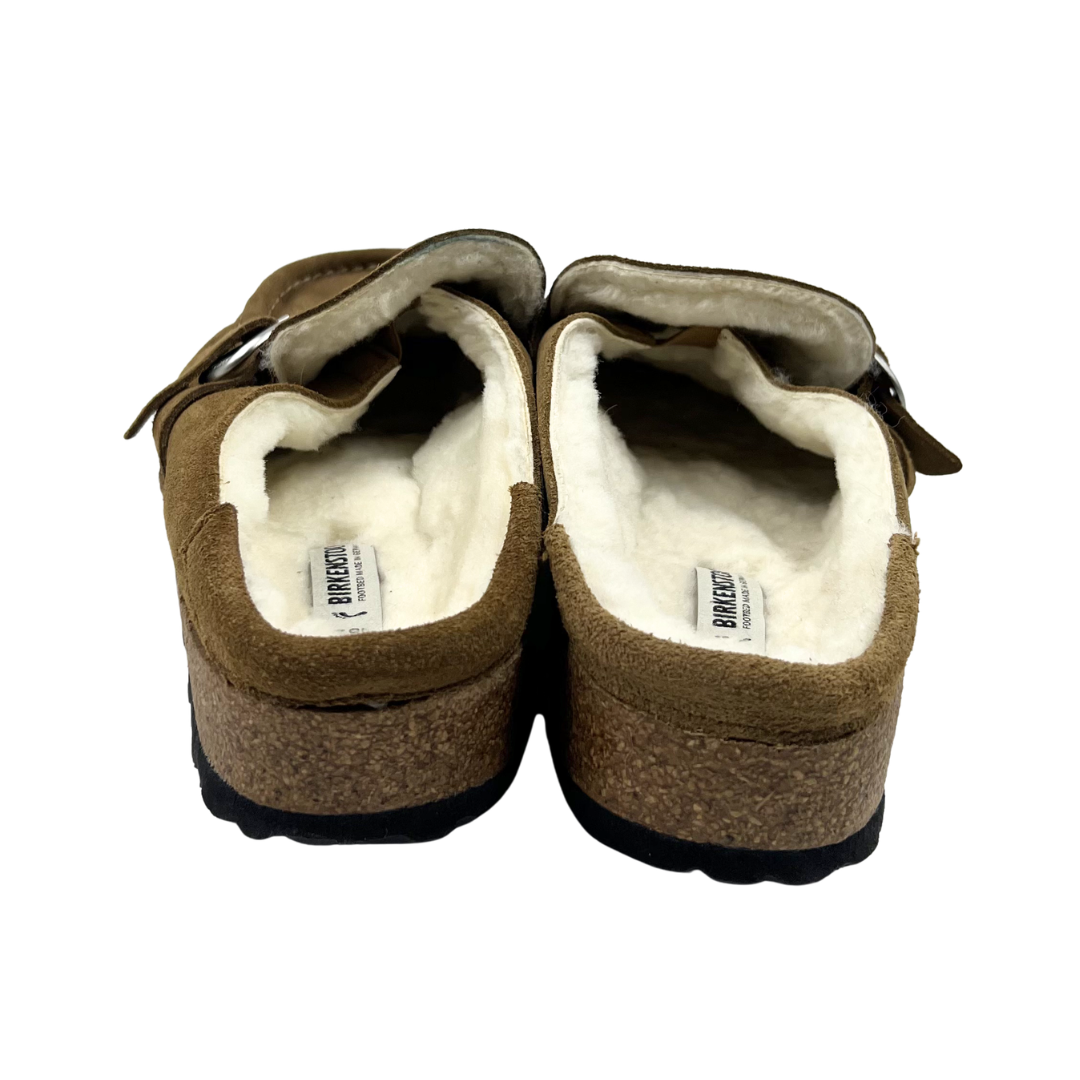 Birkenstock 9 40 Tan Suede Slides