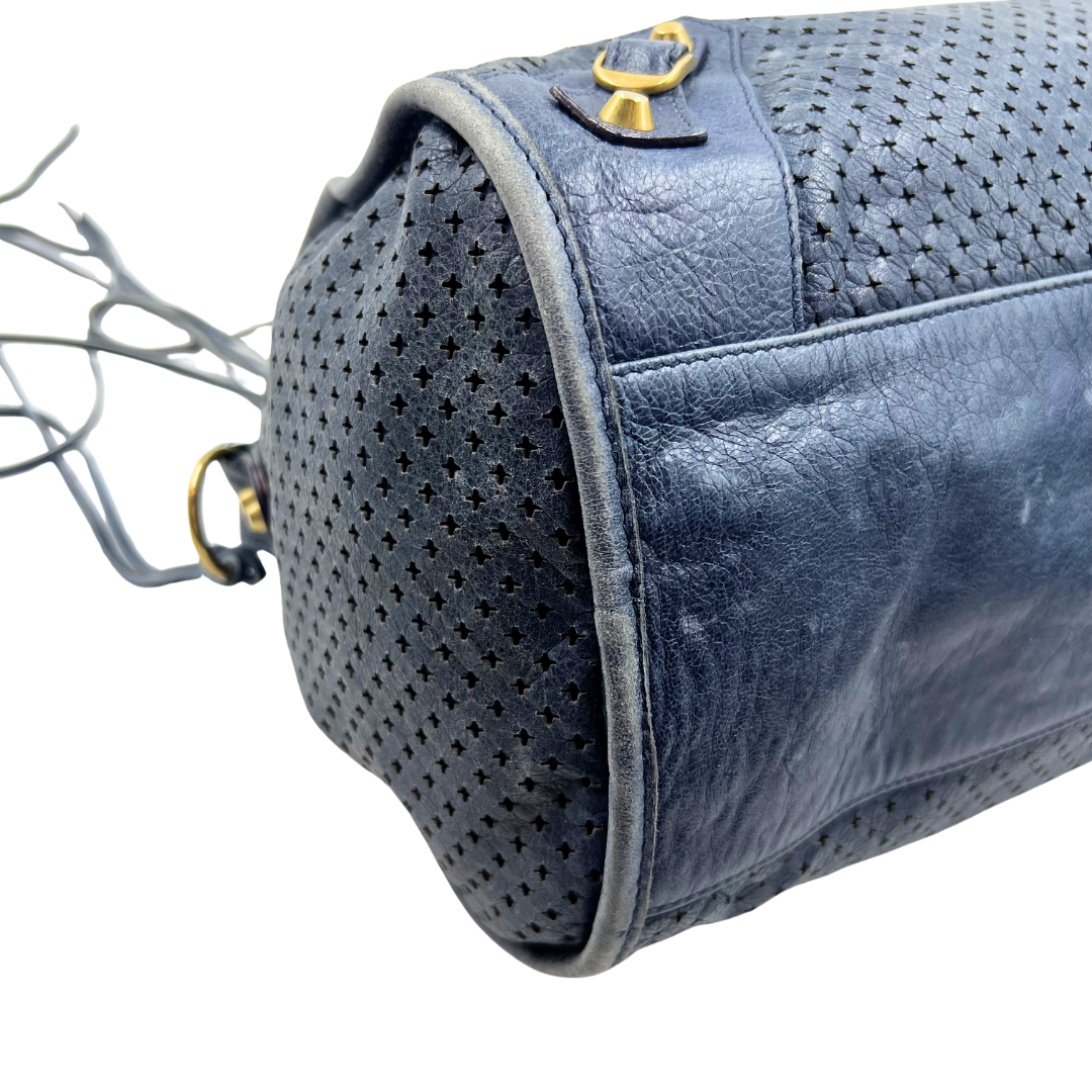 Balenciaga Agneau Classic Gold Hardware Perforated Dot City Atlantique