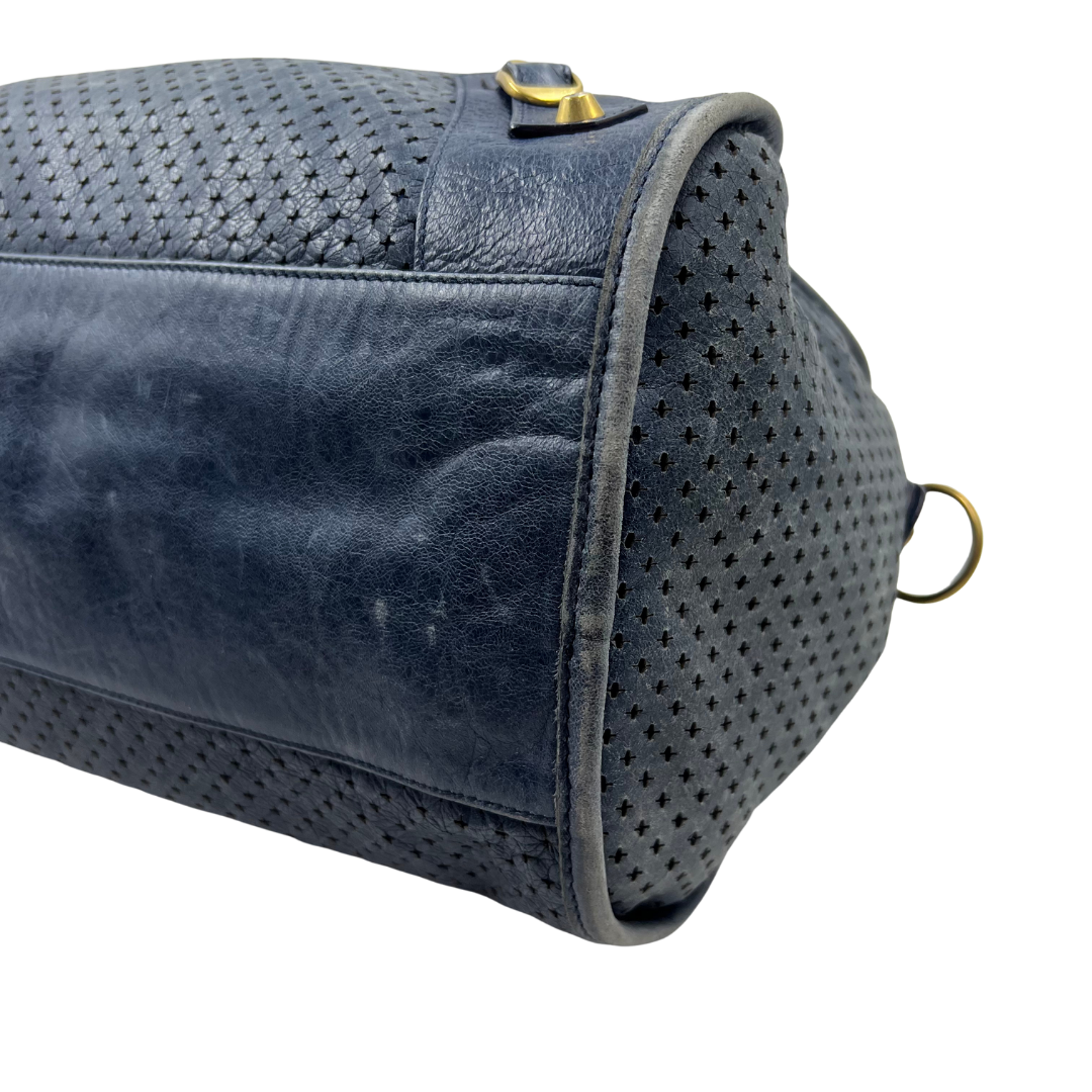 Balenciaga Agneau Classic Gold Hardware Perforated Dot City Atlantique
