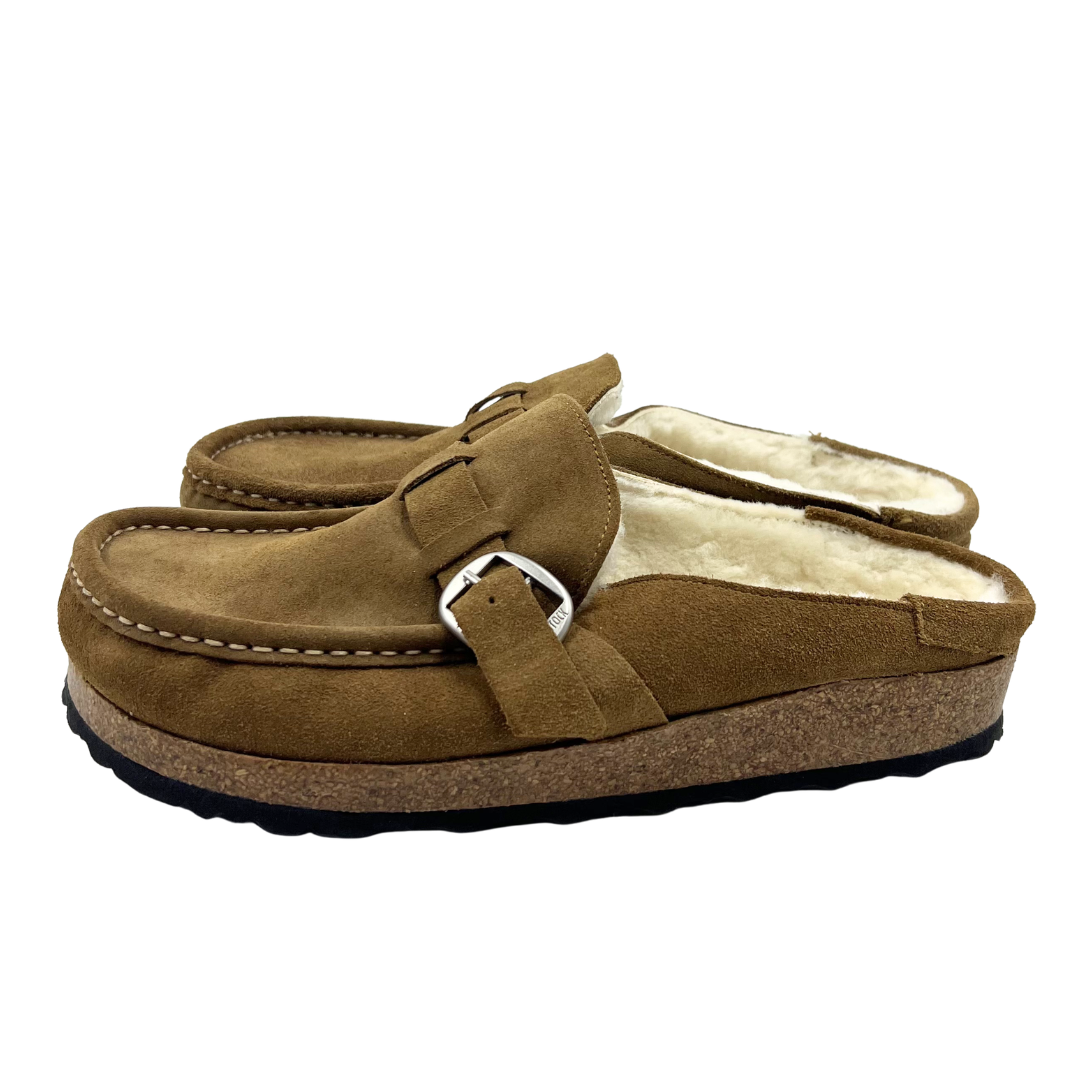 Birkenstock 9 40 Tan Suede Slides