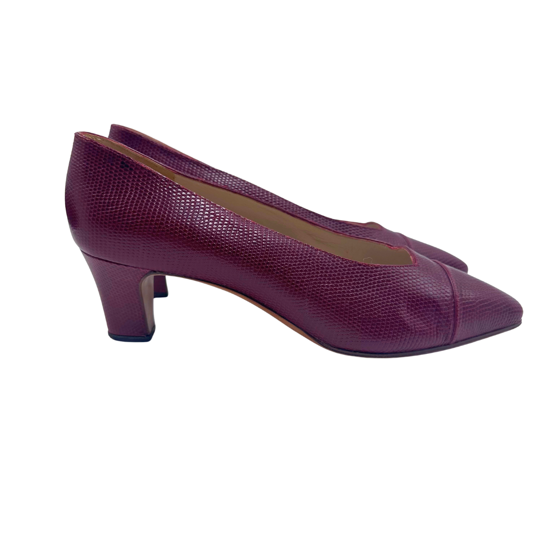 Chanel Red Leather Heels