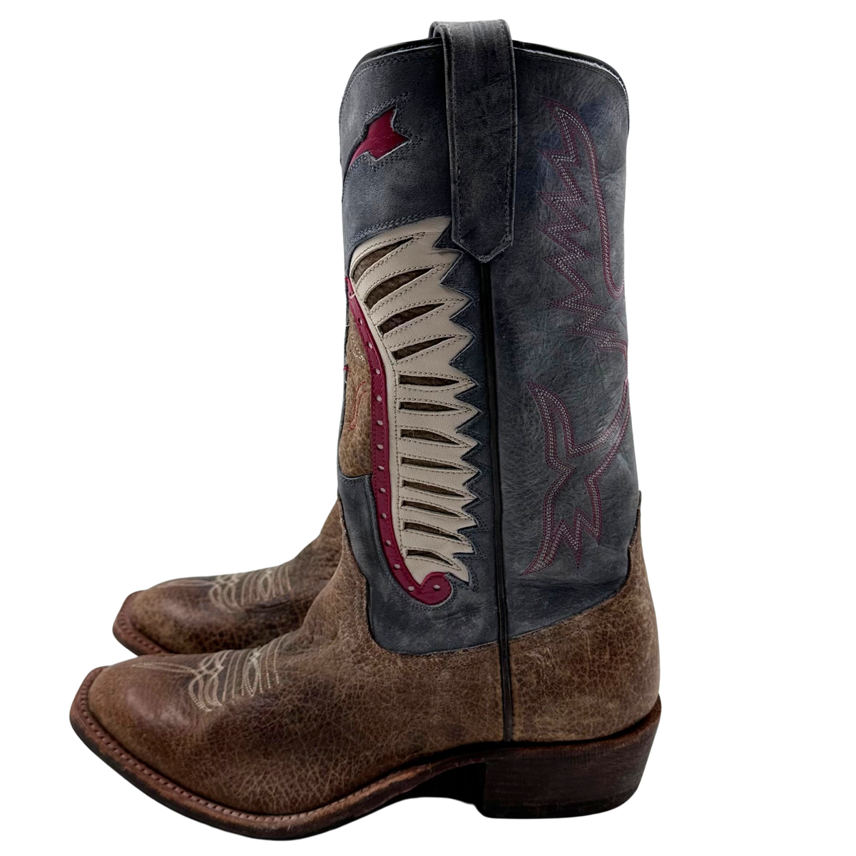 Rios of Mercedes 8 Brown/Blue Leather Boots