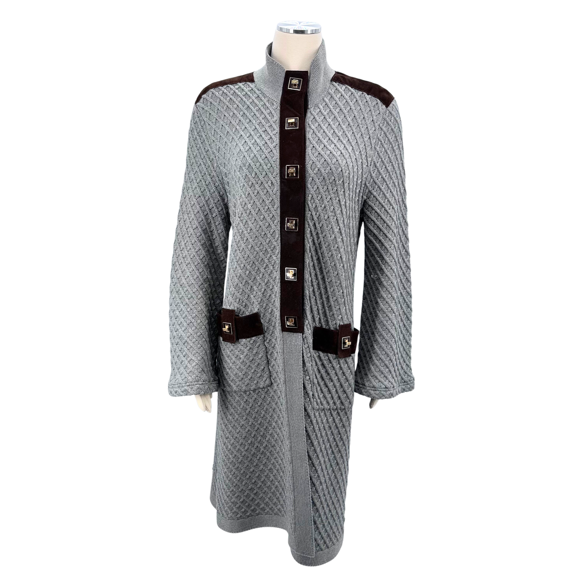 Tory Burch Gray Sweater Coat