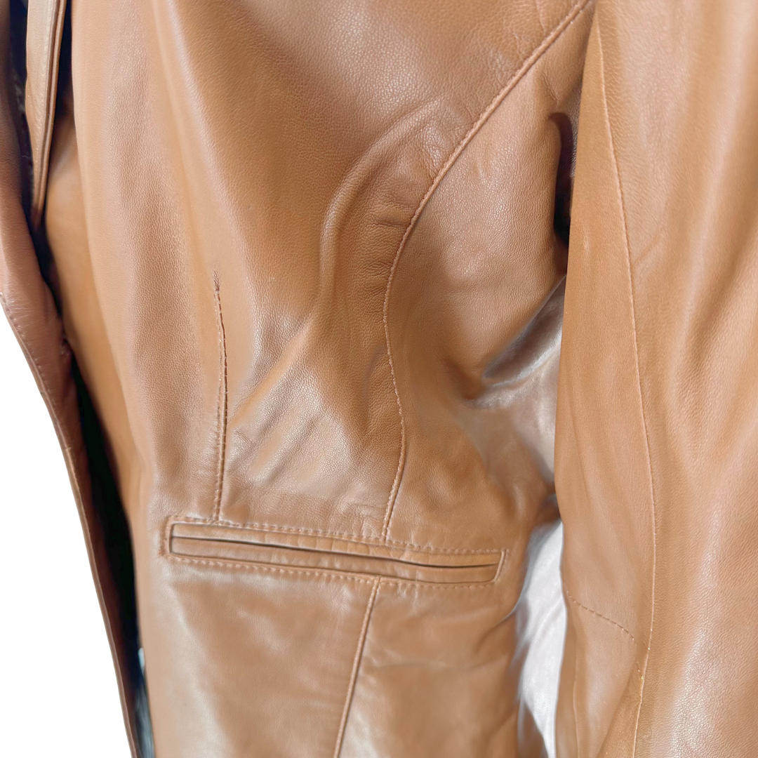 Bod & Christensen Size M Brown Leather Jacket