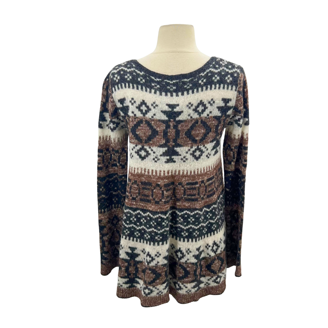 Free People Brown/White Cardigan