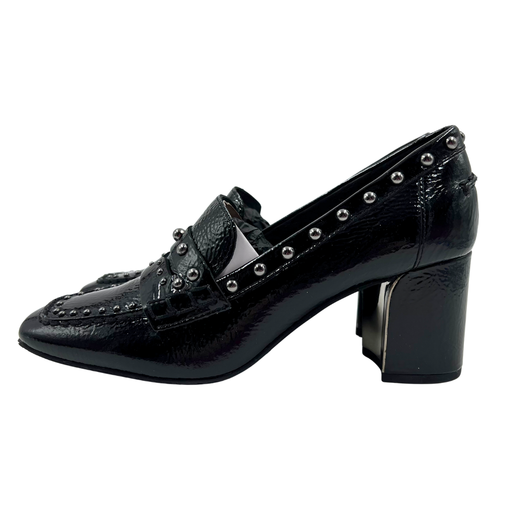 Donald Pliner 8.5 Black Patent Leather Loafers