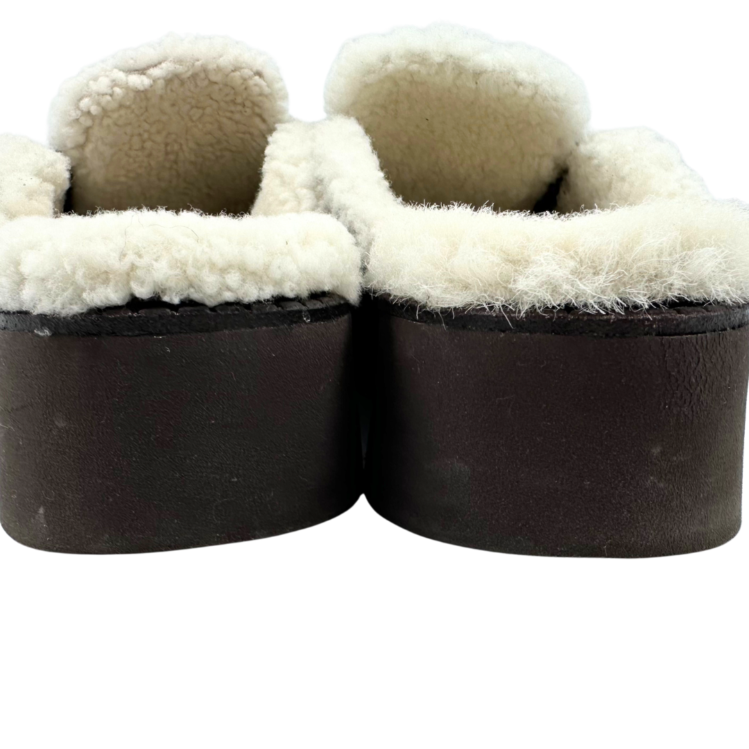 Pedro Garcia 8.5 Brown Shearling Flats