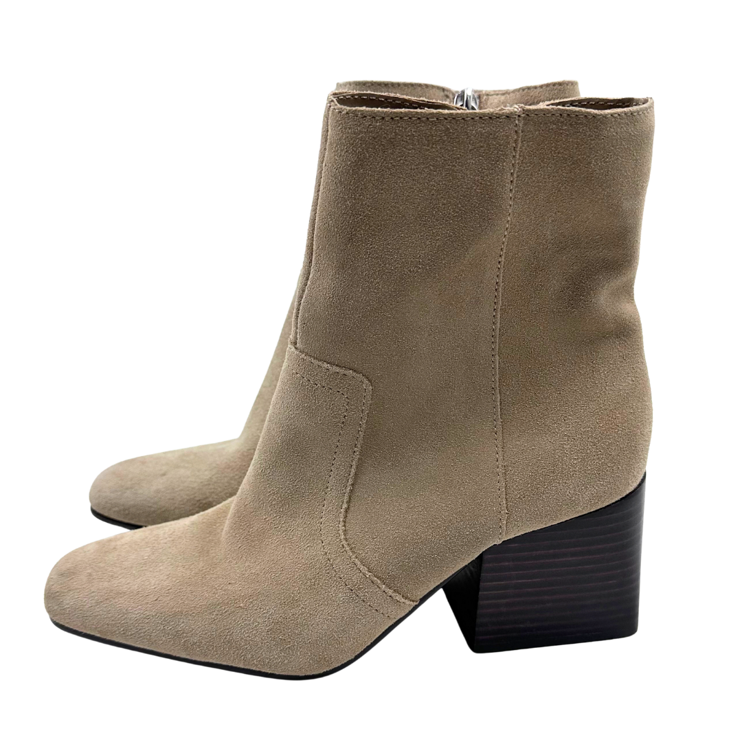 Blondo 7.5 Stone Suede Booties