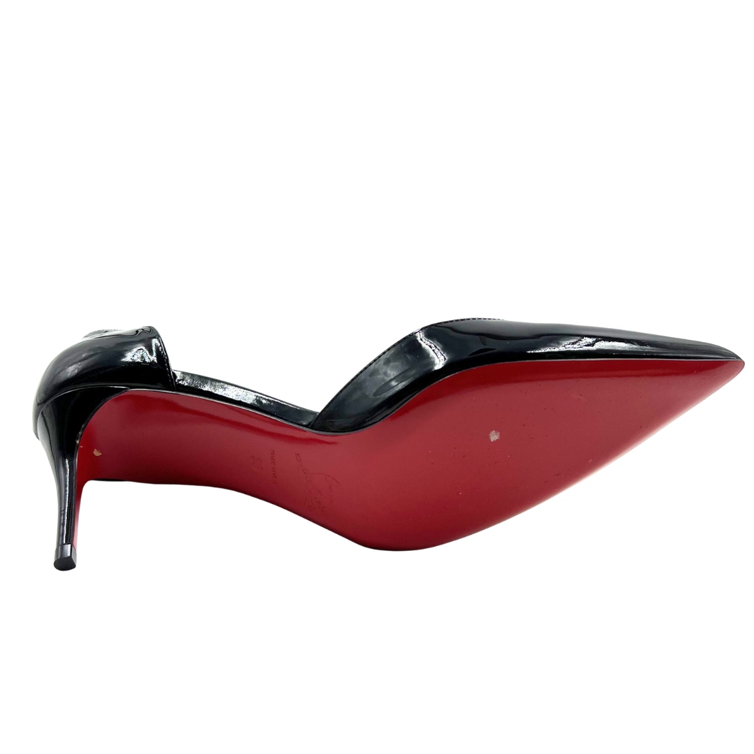 Christian Louboutin 7 38 Black Patent Leather D'Orsay