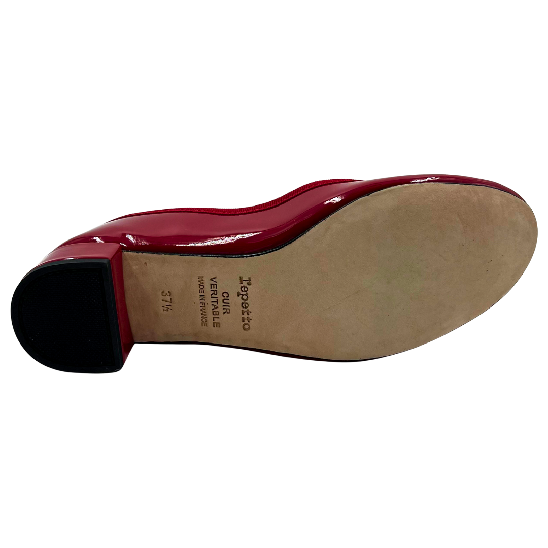 REPETTO 7.5 37.5 Red Patent Leather Flats