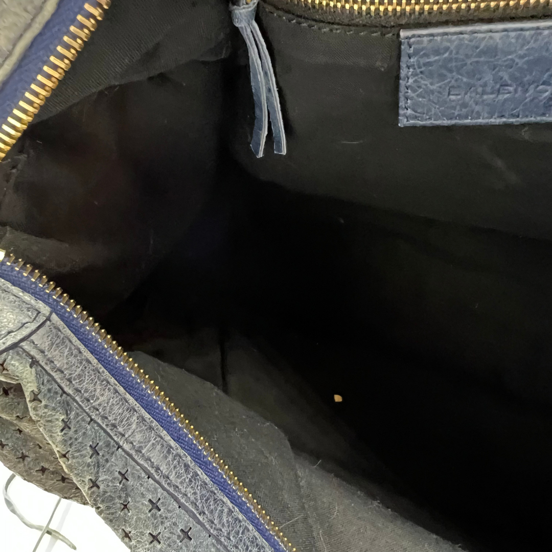 Balenciaga Agneau Classic Gold Hardware Perforated Dot City Atlantique