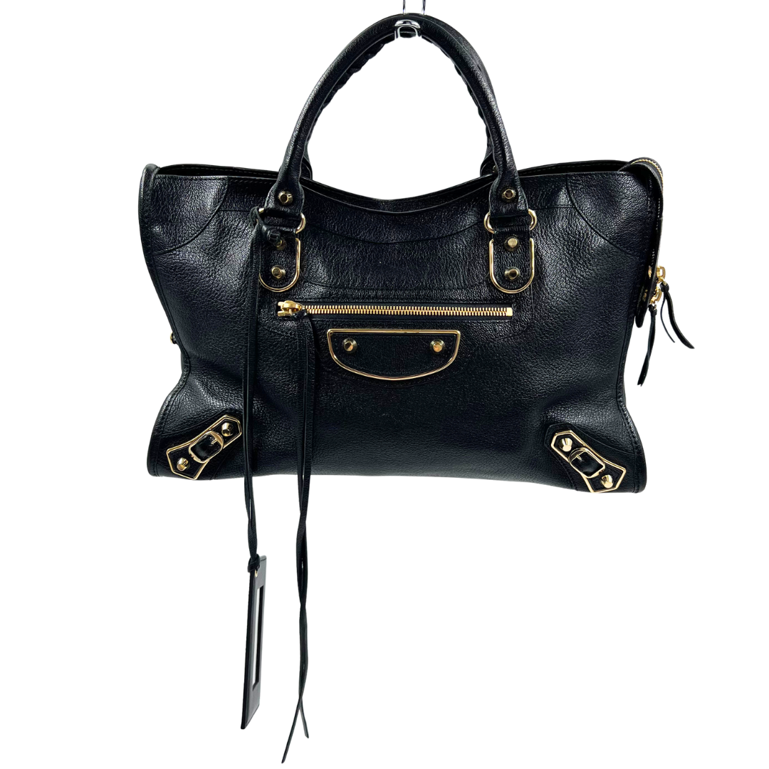 Balenciaga Leather Metallic Edge City