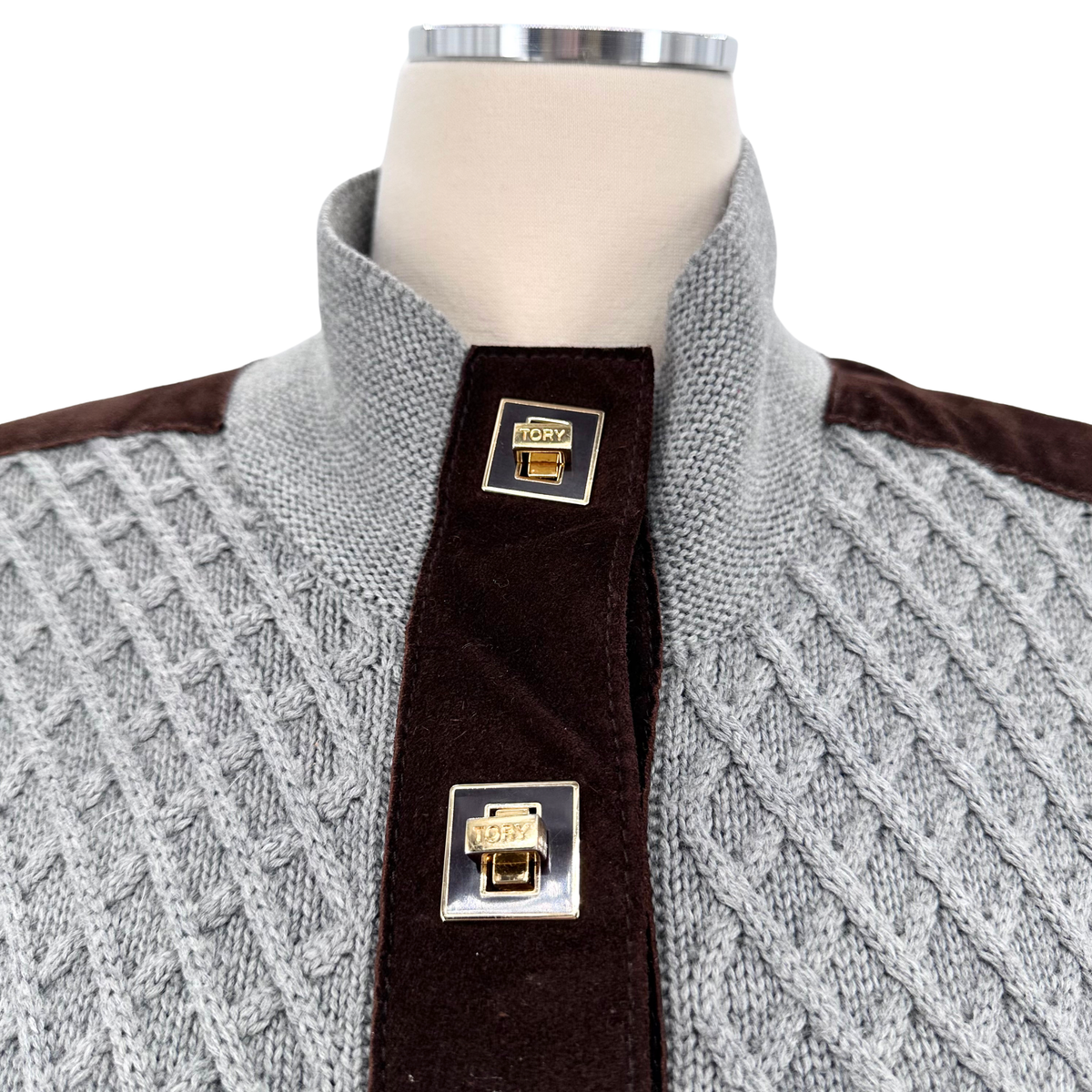 Tory Burch Gray Sweater Coat