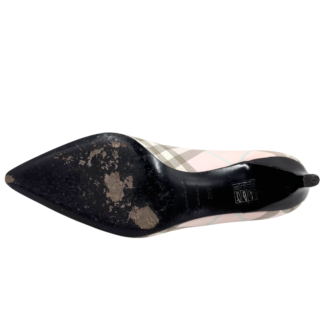 Burberry 39.5 pink/multi Canvas Heels