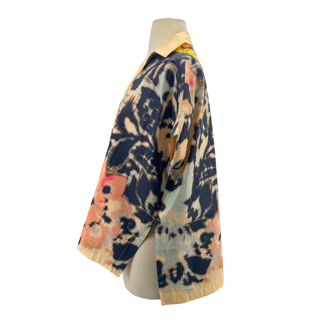 Psophia tan/multi Button up