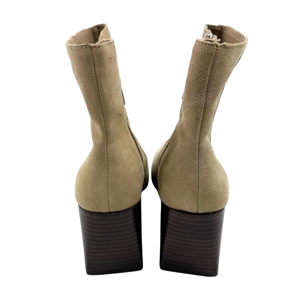 Blondo 7.5 Stone Suede Booties