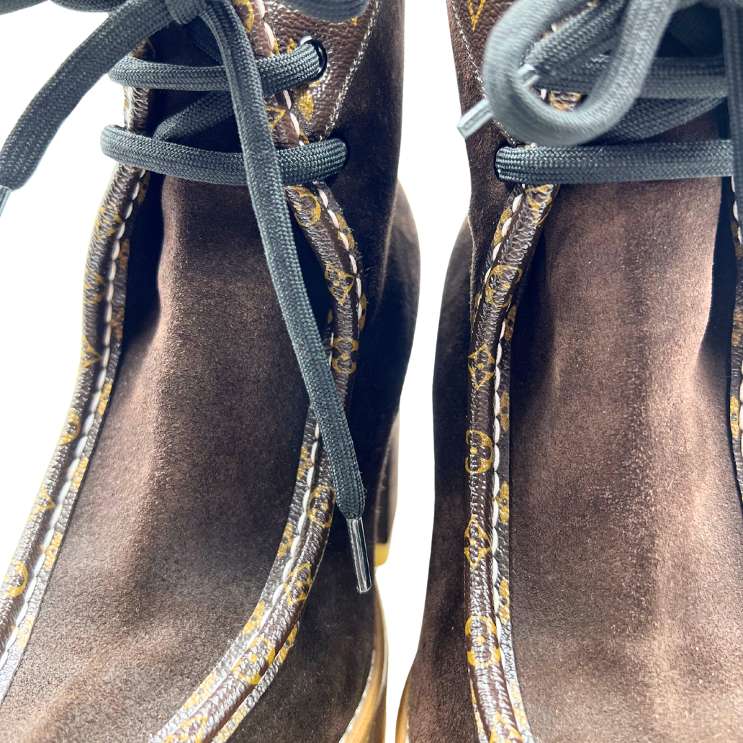 Louis Vuitton 7.5 37.5 Suede Booties