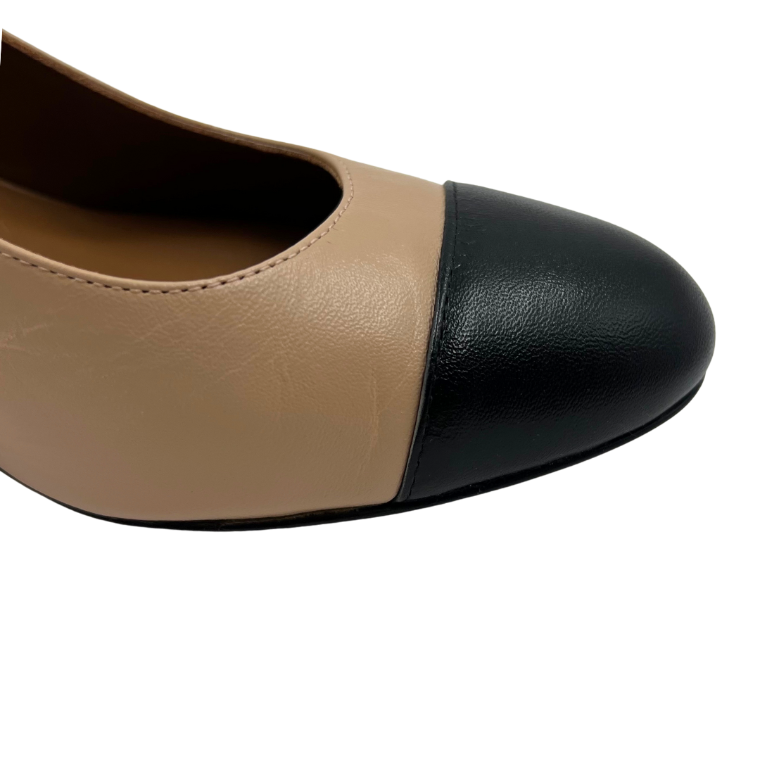 MARGAUX 6 36 Black/Natural Leather Heels