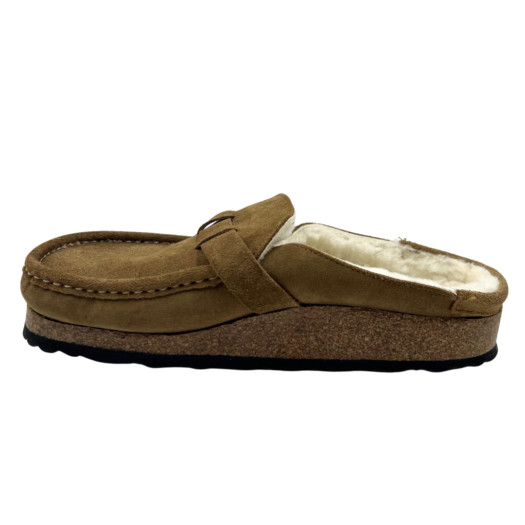 Birkenstock 9 40 Tan Suede Slides